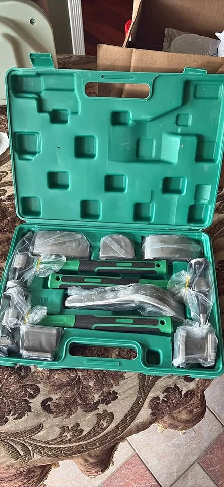 9 piece auto body fender hammer dolly set
