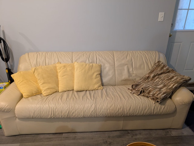 FREE Genuine Leather Sofa Set – 3-Seater & Loveseat