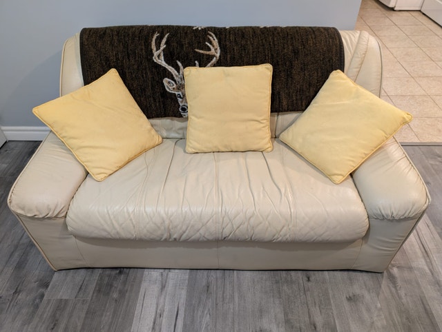 FREE Genuine Leather Sofa Set – 3-Seater & Loveseat - photo 3
