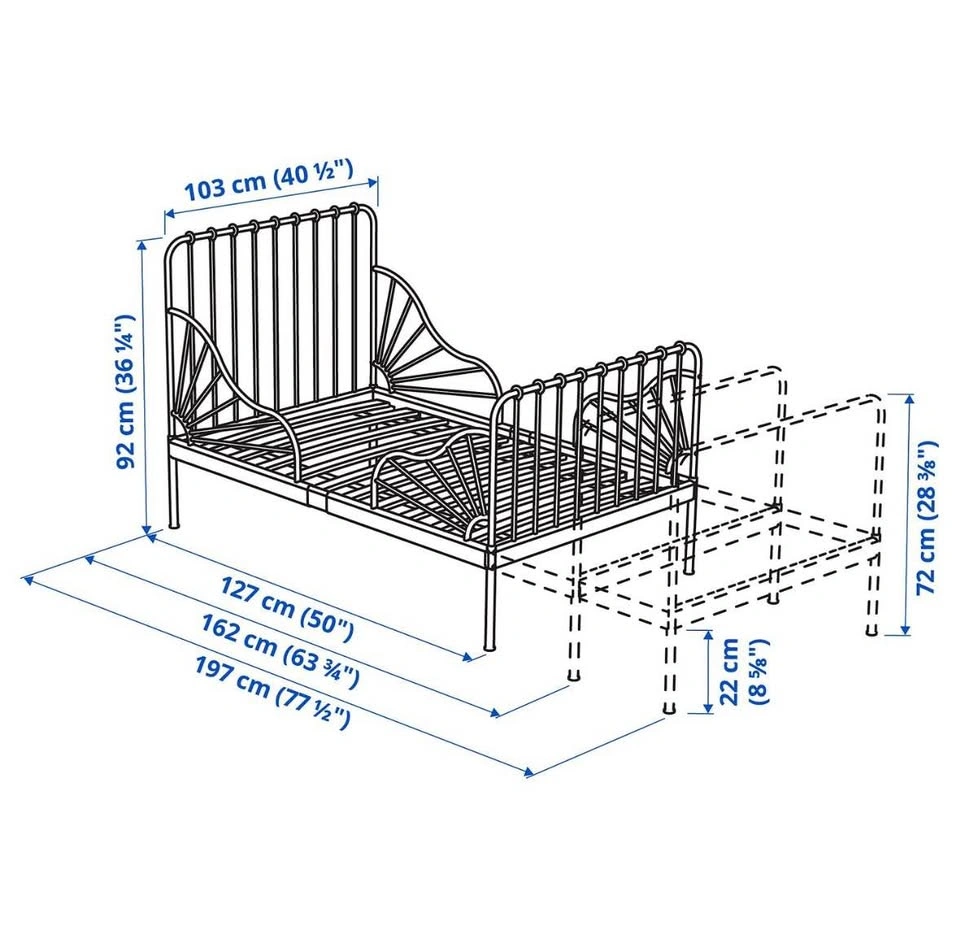 IKEA MINNEN Extensible Bed Frame - photo 2