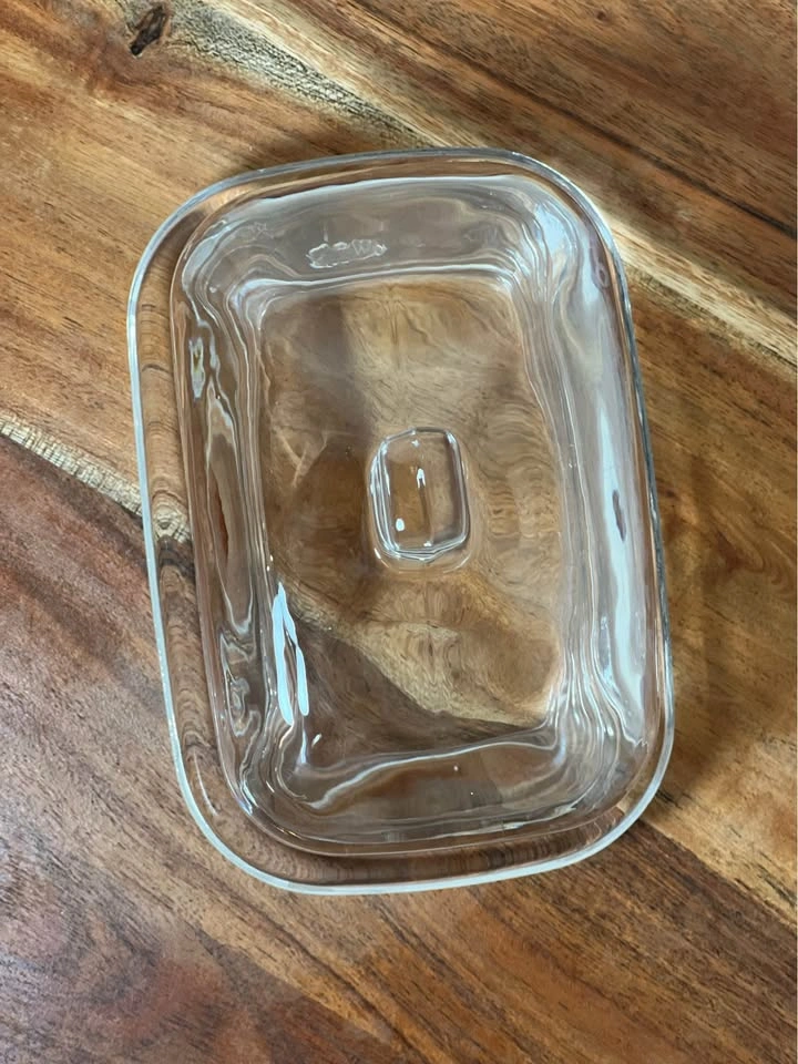 Classic Heavy Clear Glass Butter Dish with Domed Lid - photo 3