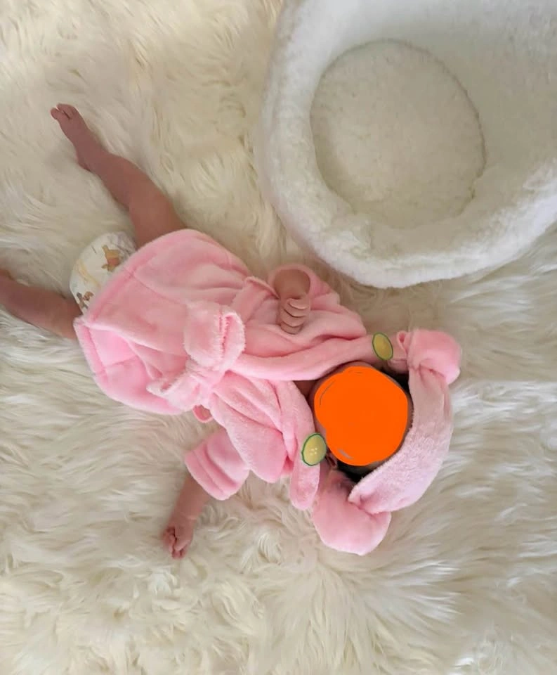 Pink Newborn Photography Bathrobe Set