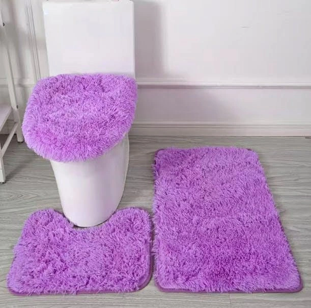 🛁 NEW 3pc Ultra-Soft Velvet Bath Mat Set (In Original Packaging)