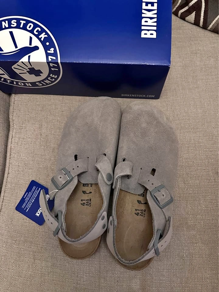 New Men‘s Birkenstock Tokio Stone Coin Size 41 Narrow Fit
