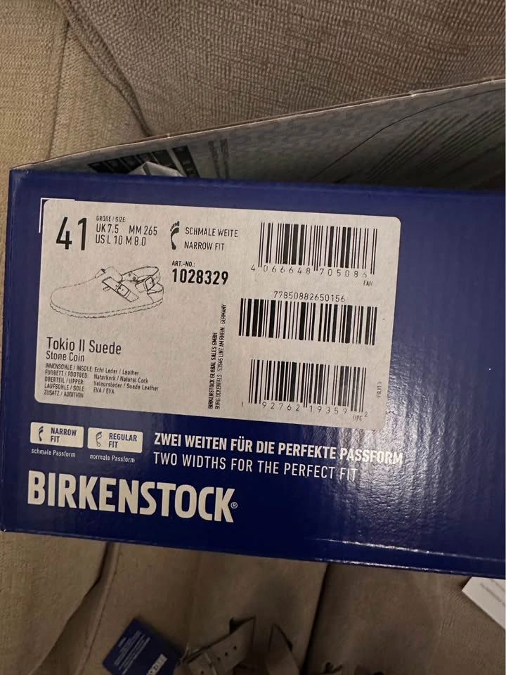 New Men‘s Birkenstock Tokio Stone Coin Size 41 Narrow Fit - photo 3