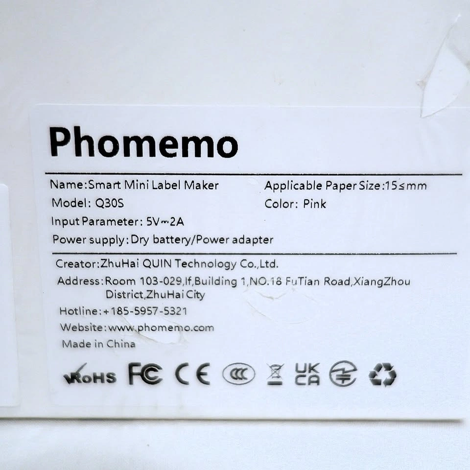 New Phomemo Q30s 4-Piece Portable Thermal Label Printer Bundle - photo 5