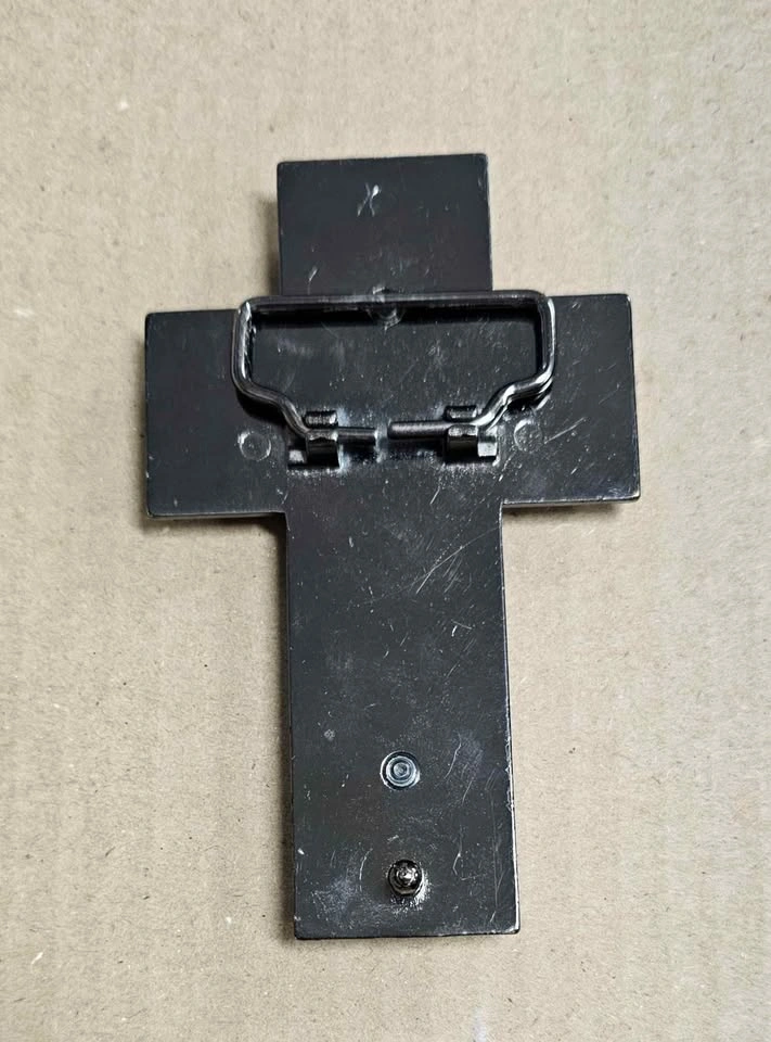 Brand New Premium Heavy Metal Gothic Studded Cross Belt Buckle - photo 2