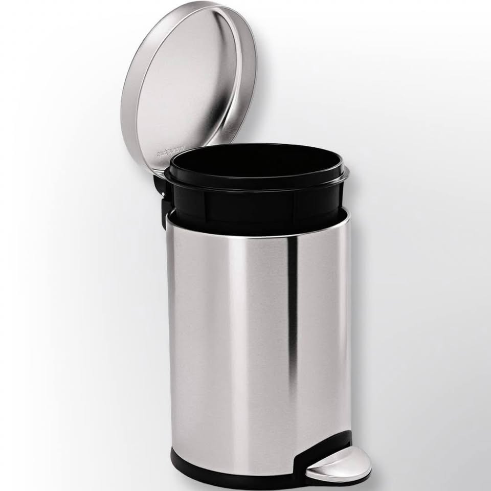 Bundle of 3 simplehuman Trash Cans - Brushed Stainless Steel - photo 4