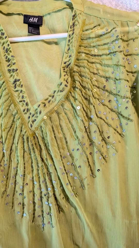 Beaded Chiffon Tunic Swimsuit cover - photo 5