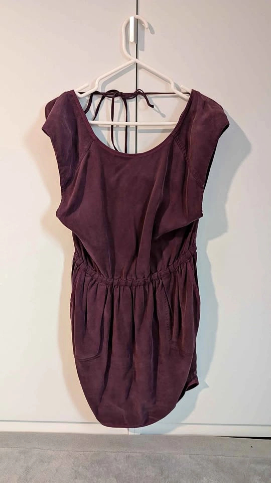 Aritzia Wilfred Purple Silk Dress Size 4