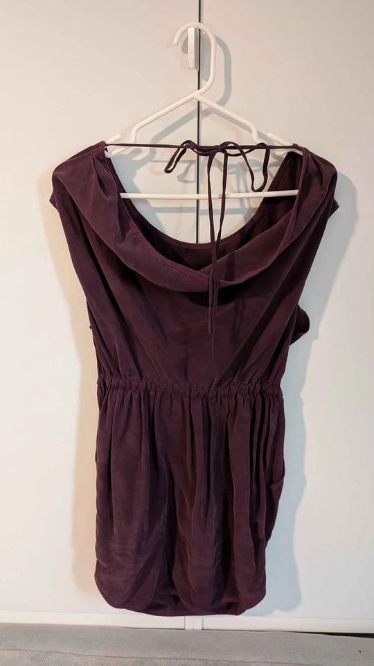 Aritzia Wilfred Purple Silk Dress Size 4 - photo 2