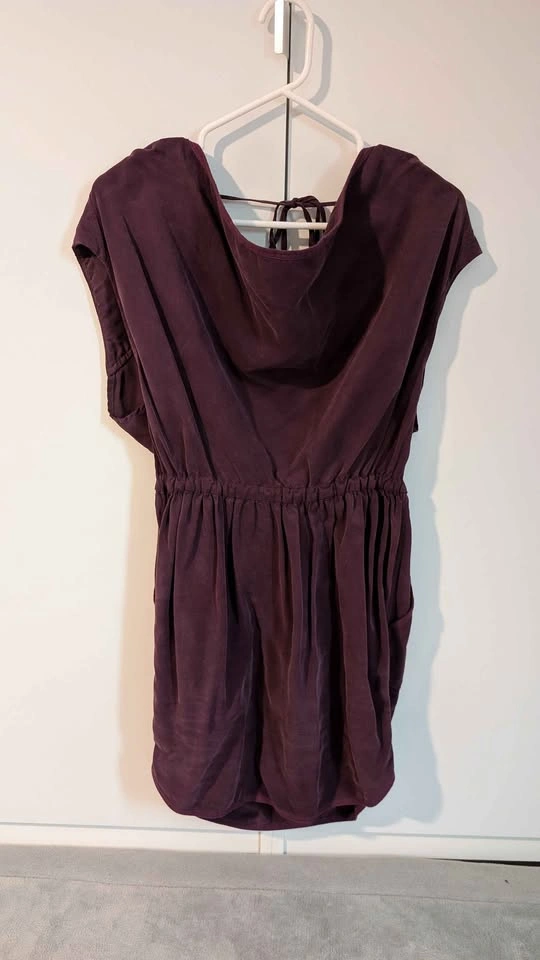 Aritzia Wilfred Purple Silk Dress Size 4 - photo 3