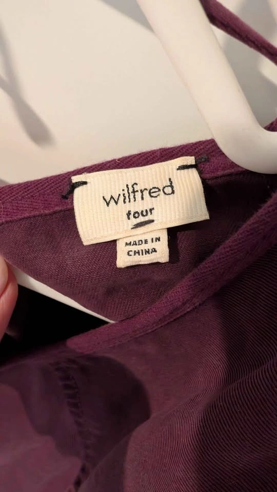 Aritzia Wilfred Purple Silk Dress Size 4 - photo 4