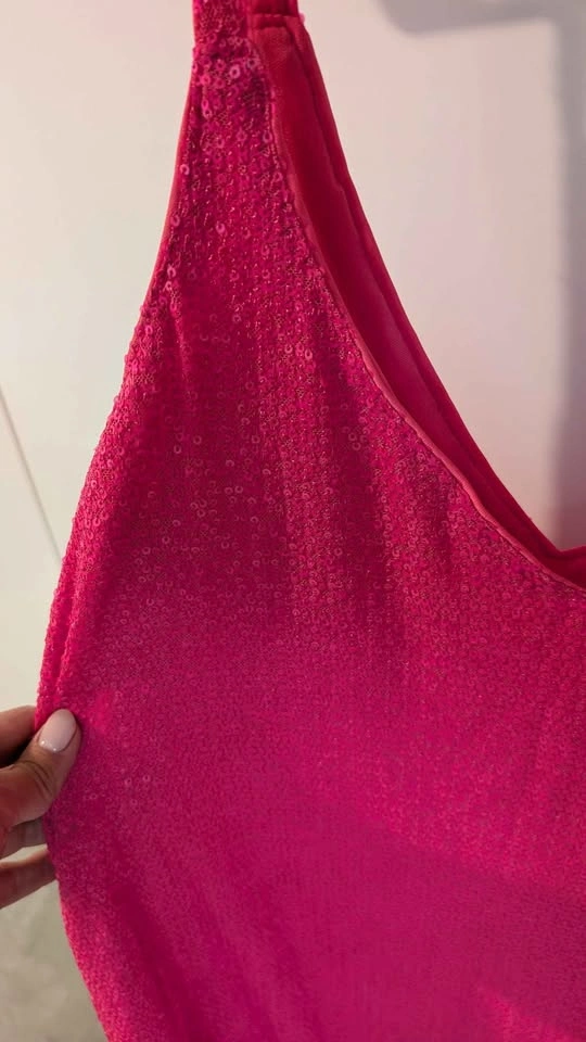 Pink Sequin Party Dress - Size Medium - photo 2