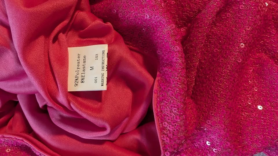 Pink Sequin Party Dress - Size Medium - photo 3