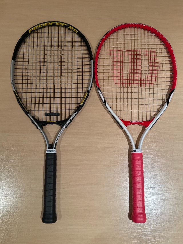 Wilson Federer 25 and Wilson Titanium Tennis Rackets