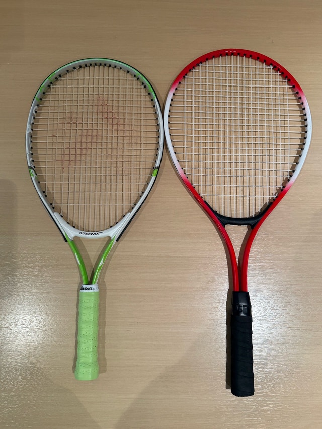 Tecno Pro and Red Tennis Rackets Racquets