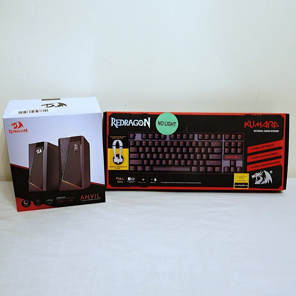 New Redragon GS520 RGB Speakers & Kumara Keyboard Bundle