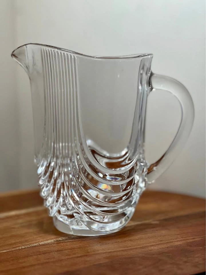 Vintage Royal Crystal Rock (RCR) Lead Crystal Pitcher