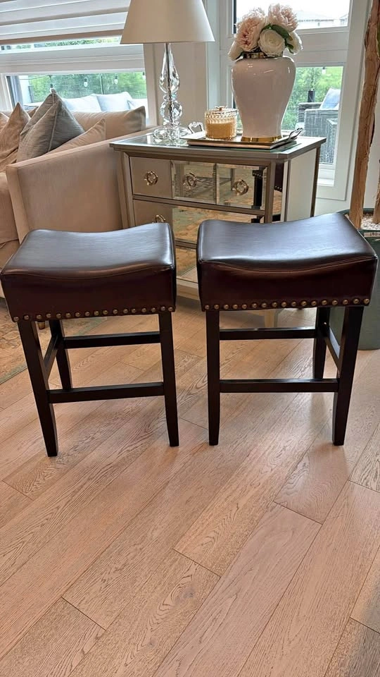 Pair of Dark Brown Bar Stools