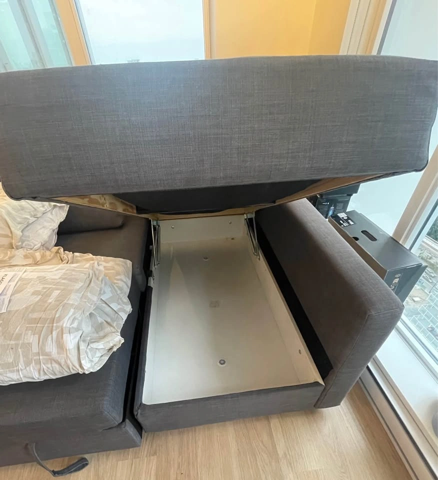 IKEA FRIHETEN Sleeper Sectional Sofa with Mattress & Blanket - photo 5