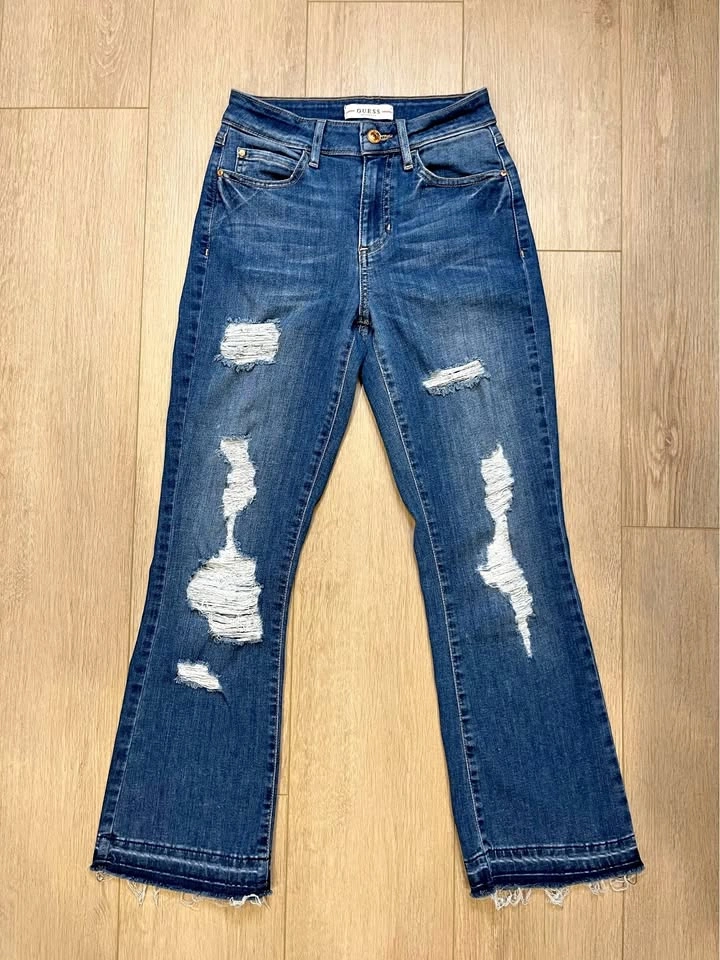 GUESS Dark Blue Distressed Jeans