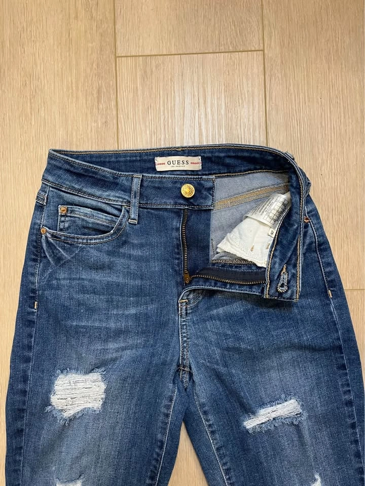 GUESS Dark Blue Distressed Jeans - photo 4