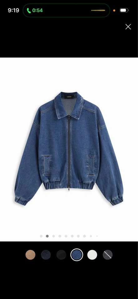 Cider Oversized Denim Zip-Up Jacket — XS - photo 2