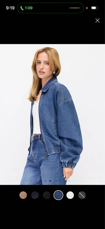 Cider Oversized Denim Zip-Up Jacket — XS - photo 3