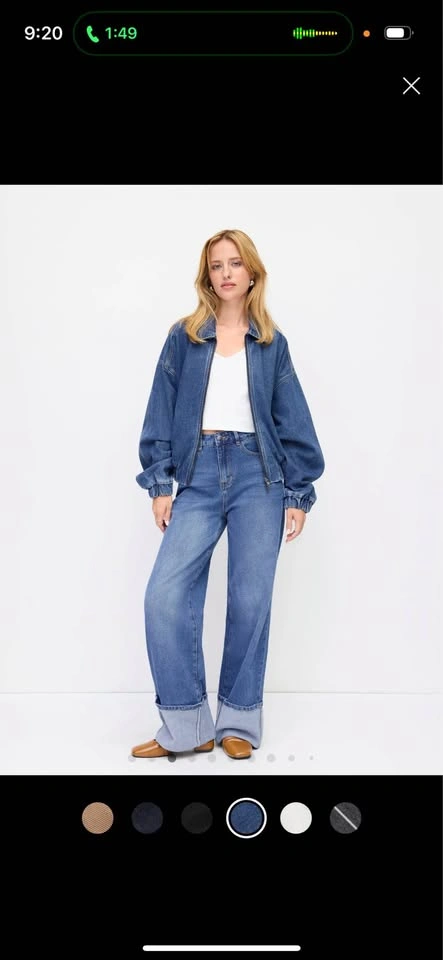Cider Oversized Denim Zip-Up Jacket — XS - photo 4