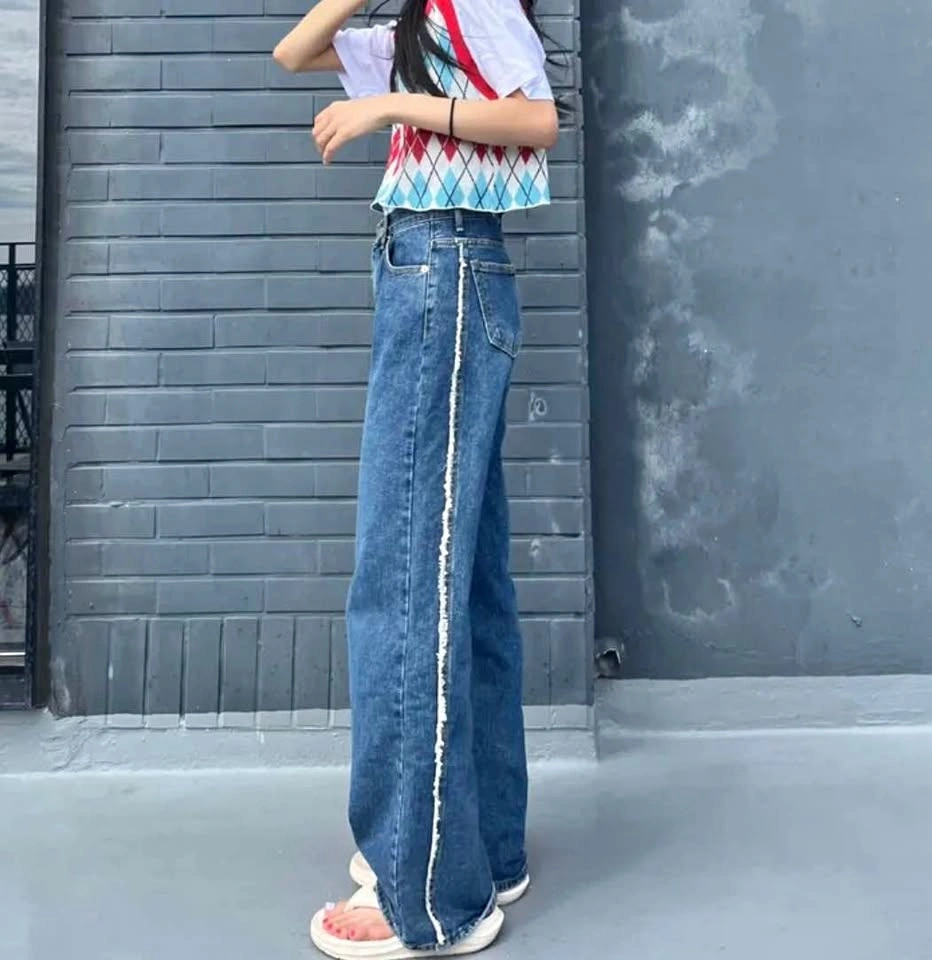 Wide Leg Side Seam Jeans – Size L