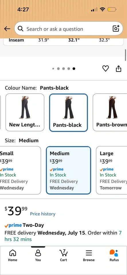 Black ALONG FIT Flared Leggings (Medium) - photo 4