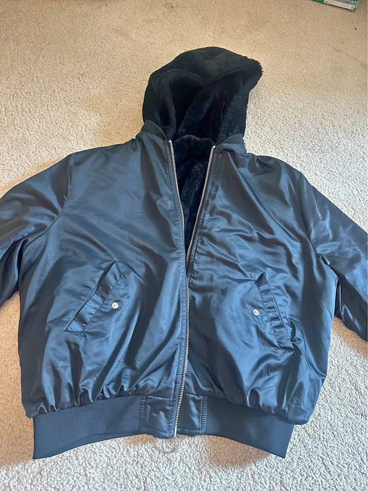 H&M Reversible Faux Fur Bomber Jacket