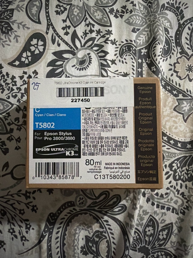 Epson T5802 Cyan Ink Cartridge