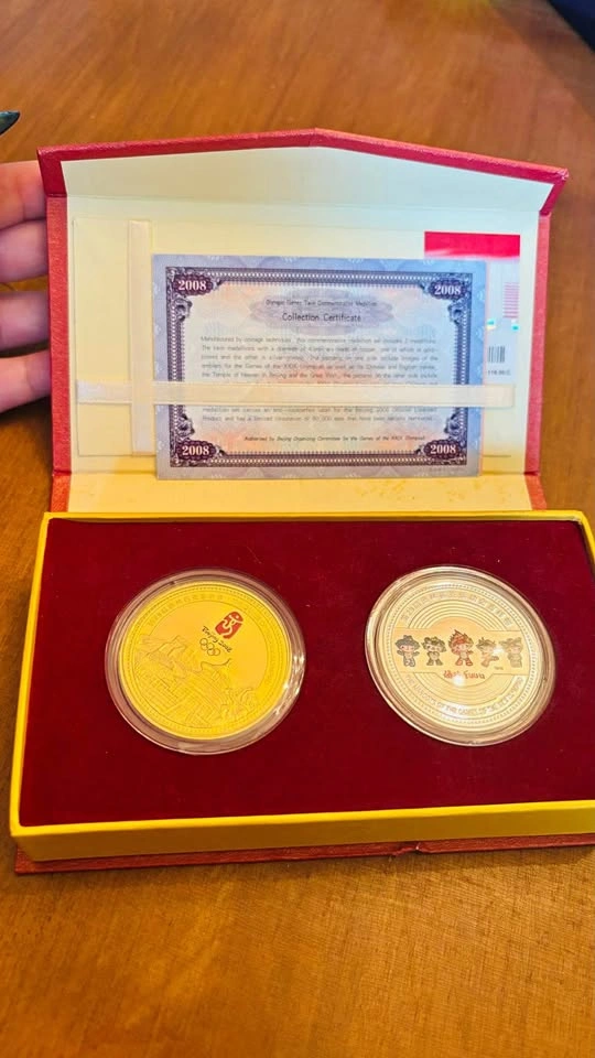 2008 Beijing Olympic Games Twin Commemorative Medallion Set