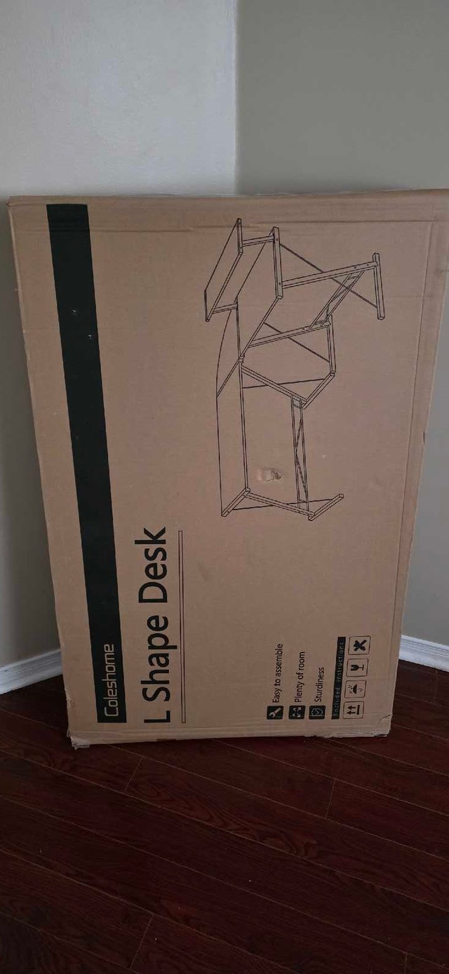 L-shaped study/computer table