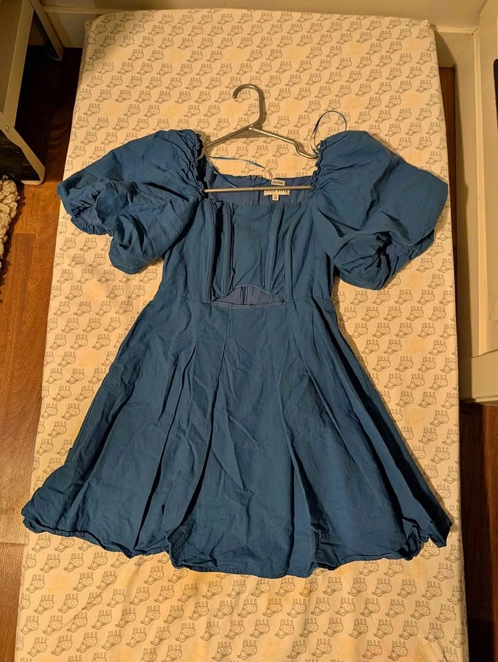 Blue Mini Corset Dress - XS - Moon River