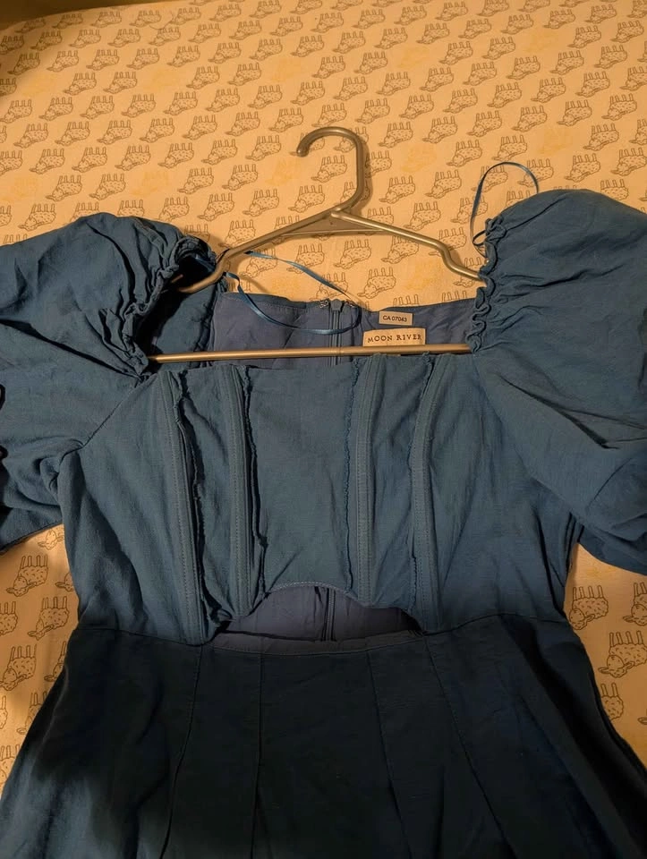 Blue Mini Corset Dress - XS - Moon River - photo 2