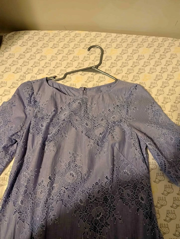 Purple Mini Lace Dress - EU36 - Adrianna Papell