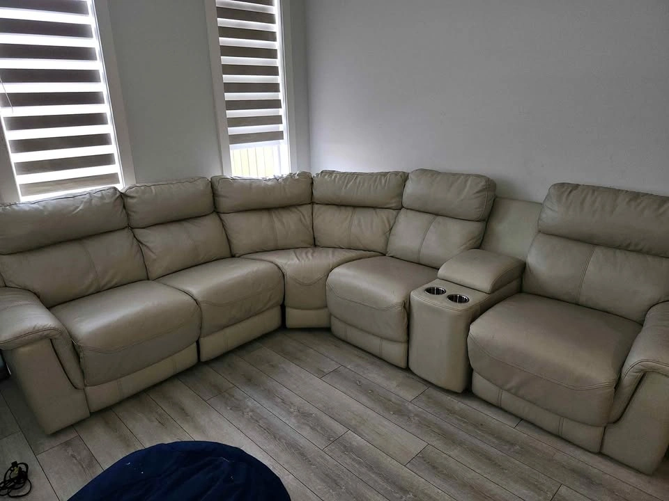 Genuine Leather Power Reclining Sectional - $800 OBO