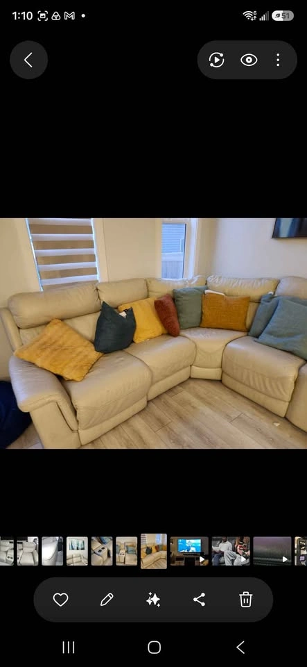 Genuine Leather Power Reclining Sectional - $800 OBO - photo 2