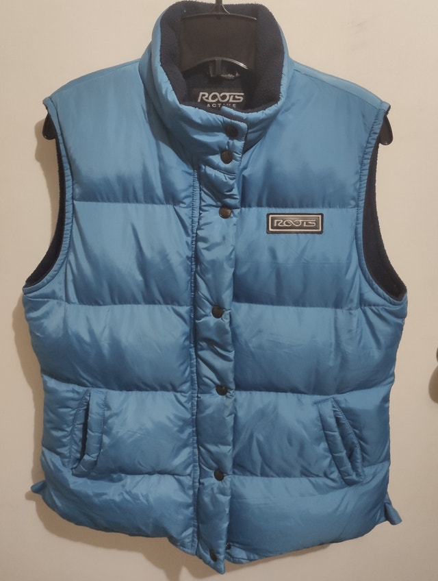 Roots Active Down Puffer Vest Made In Canada Size M