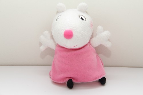 Ty Beanie Baby SUZY SHEEP Peppa Pig Plush Stuffed Animal 8”