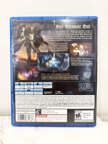 Diablo 3 III Reaper of Souls PS4 - Tested Complete w/Manual - photo 2