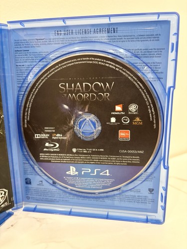 Middle-Earth: Shadow of Mordor Sony Playstation 4 PS4 CIB Tested - photo 4