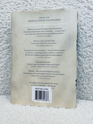 WHEN THE DOVES DISAPPEARED Sofi Oksanen 2015 First US Edition - photo 2