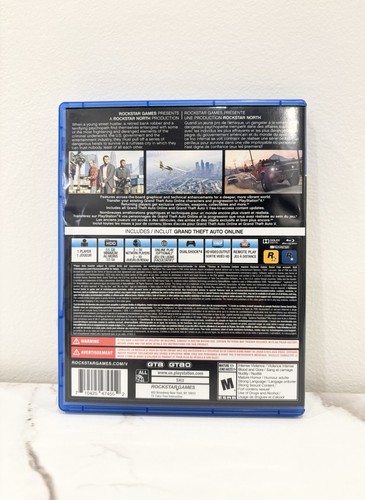 Grand Theft Auto GTA V PS4 CIB w/ Map Manual Tested - photo 2