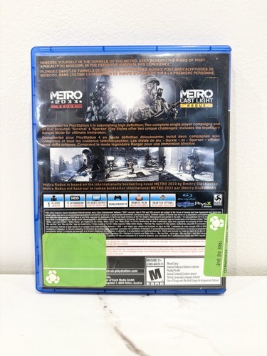 Metro Redux PS4 CIB W/ Manual - PlayStation 4 - photo 2
