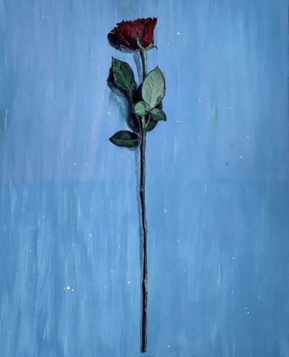 Original acrylic painting on Wooden Panel Beauty & The Beast - photo 2