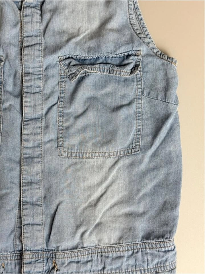 Ardene Denim Romper, Light Wash Chambray Playsuit, Size L - photo 3